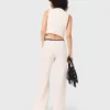 Weit geschnittene Hose in Tweed-Optik