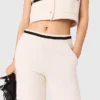 Weit geschnittene Hose in Tweed-Optik