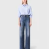 Weit geschnittene Jeans mit Nieten