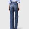 Weit geschnittene Jeans mit Nieten