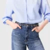 Weit geschnittene Jeans mit Nieten
