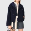 Windjacke mit Kapuze und Strasssteinen