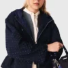 Windjacke mit Kapuze und Strasssteinen