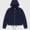 Windjacke mit Kapuze und Strasssteinen
